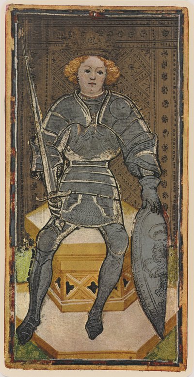 The King of Swords, facsimile of a tarot card from the 